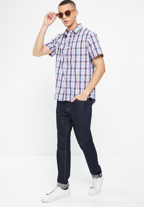 JEEP - Casual checks - red & blue 