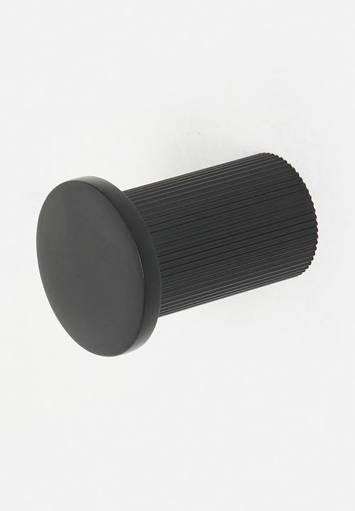 Sixth Floor - Penn ribbed robe hook - black