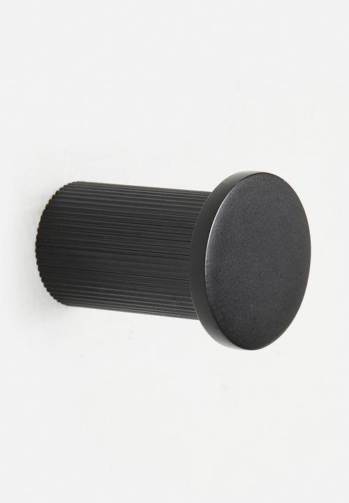 Sixth Floor - Penn ribbed robe hook - black