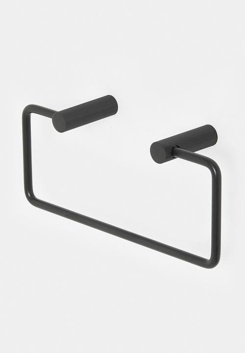 Sixth Floor - Penn ribbed towel ring - black