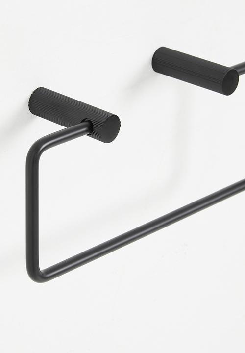 Sixth Floor - Penn ribbed towel ring - black