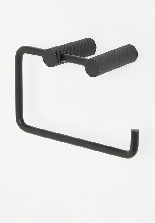 Sixth Floor - Penn ribbed toilet paper holder - black