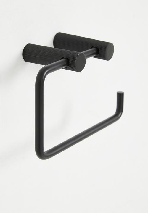 Sixth Floor - Penn ribbed toilet paper holder - black