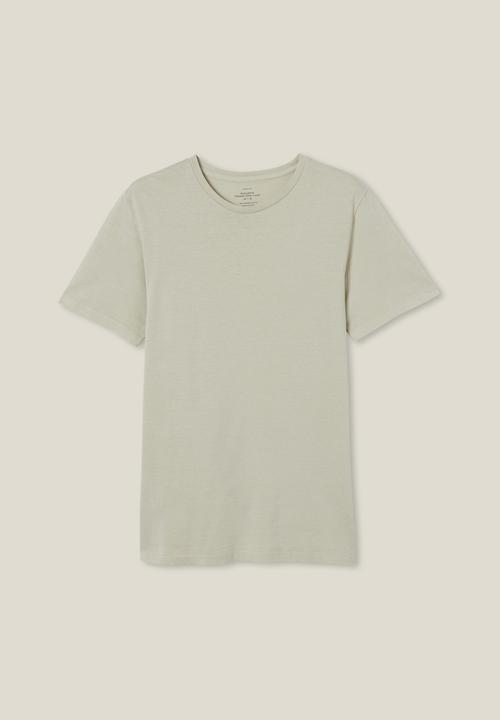 Cotton On - Organic regular fit crew T-shirt - ivory