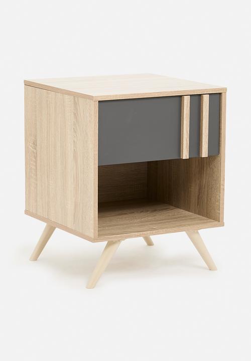 Sixth Floor - Cara bedside table - grey