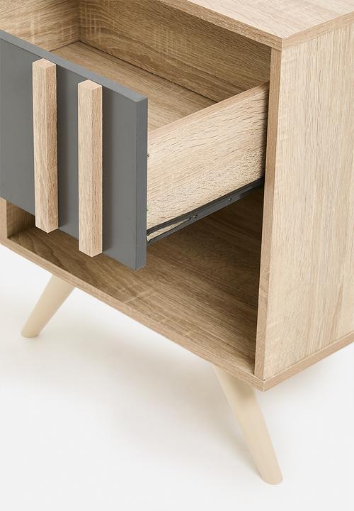 Sixth Floor - Cara bedside table - grey