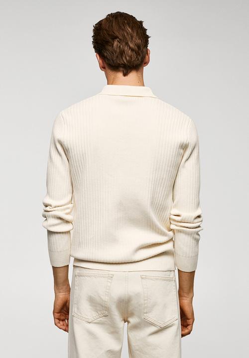 MANGO - Polo shirt taurus - off white