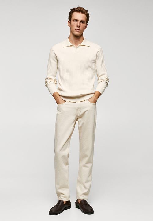 MANGO - Polo shirt taurus - off white