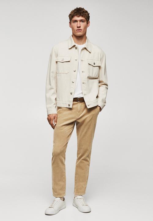 MANGO - Trousers berdam - beige