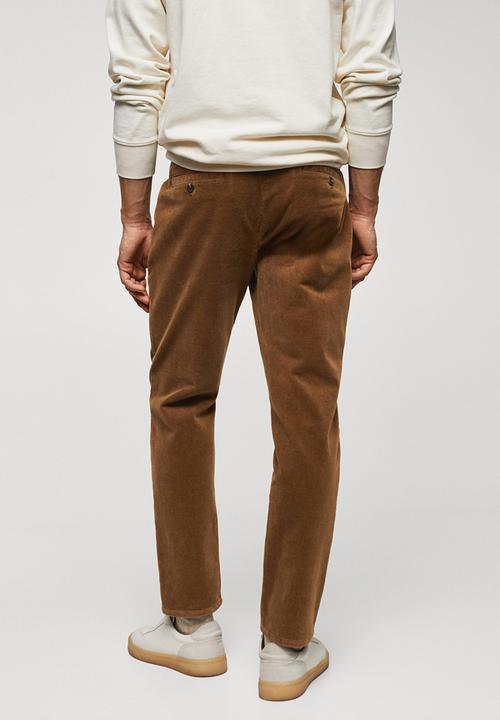 MANGO - Trousers berdam - camel
