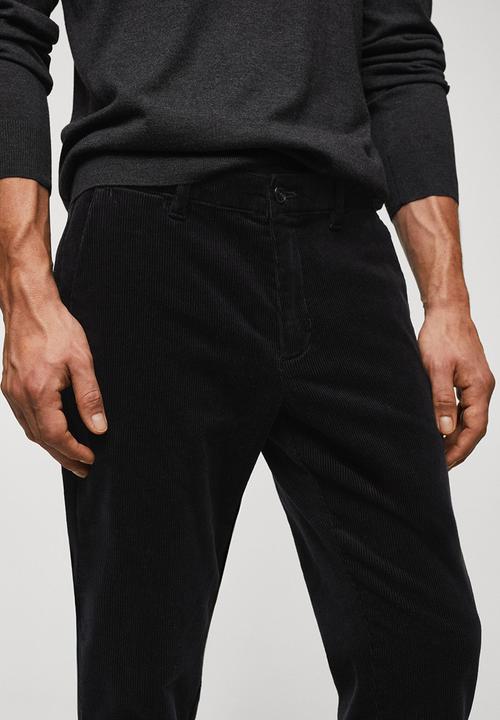 MANGO - Trousers berdam - black