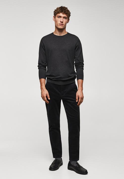 MANGO - Trousers berdam - black
