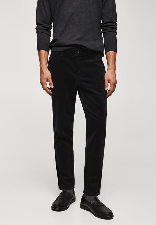MANGO - Trousers berdam - black