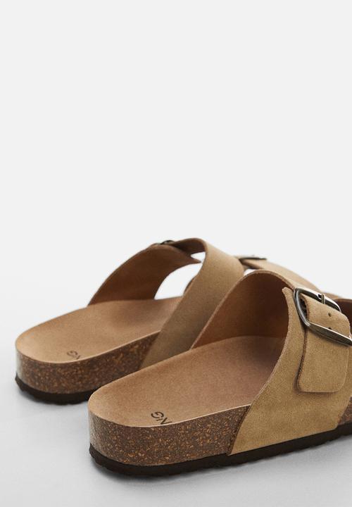 MANGO - Sandals biobuck slide - brown