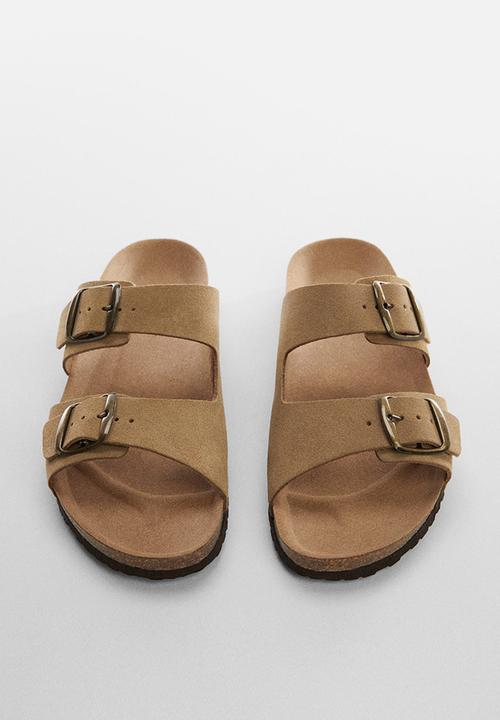 MANGO - Sandals biobuck slide - brown