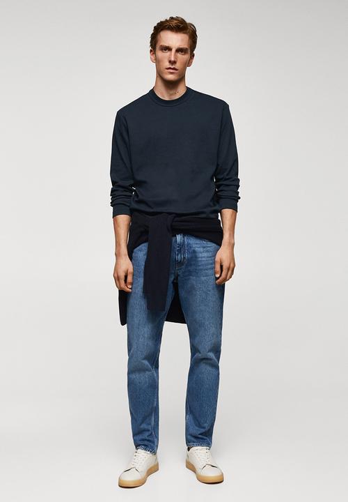 MANGO - T-shirt gareth - navy 