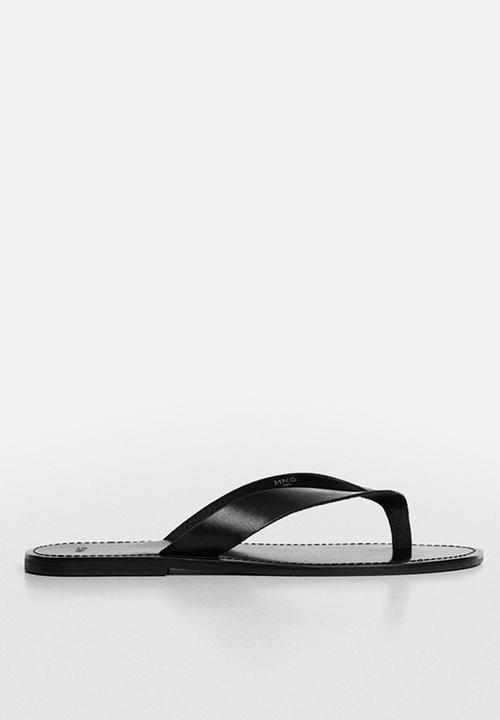 MANGO - Sandals flipflea flip flop - black
