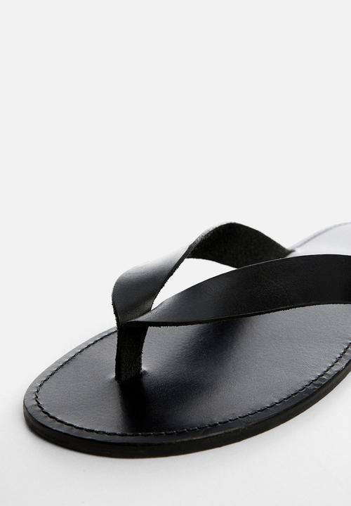 MANGO - Sandals flipflea flip flop - black