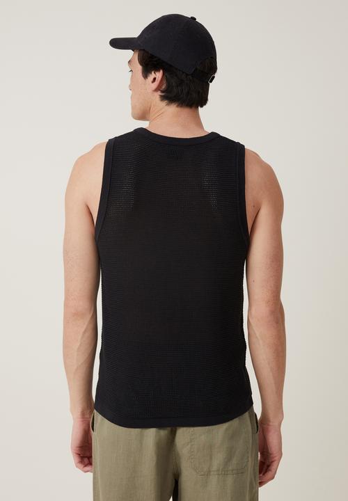 Cotton On - Knit tank - washed black