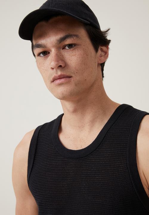 Cotton On - Knit tank - washed black