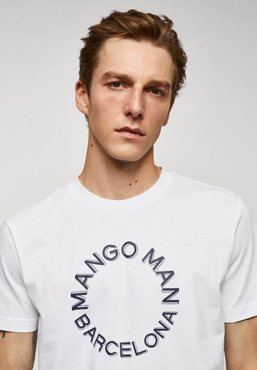 MANGO - T-shirt logohe-h - white 