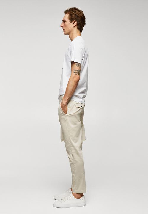 MANGO - T-shirt logohe-h - white 