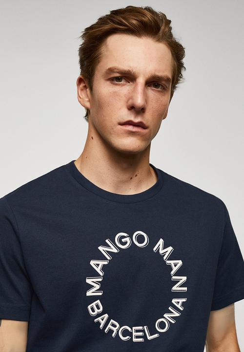 MANGO - T-shirt logohe-h - navy 