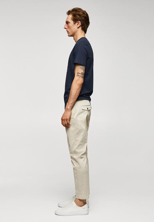 MANGO - T-shirt logohe-h - navy 