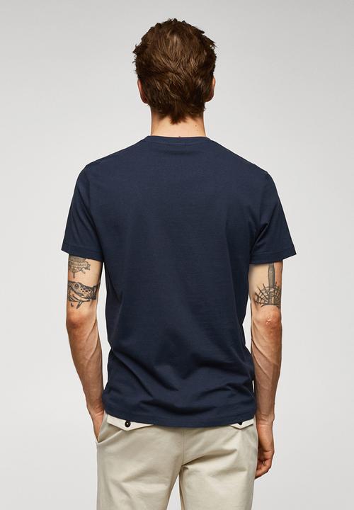 MANGO - T-shirt logohe-h - navy 
