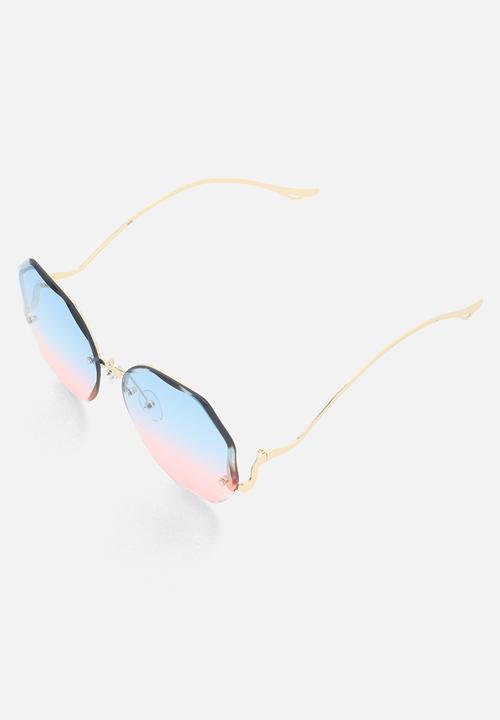 MILLA - Della oversized sunglasses - blue & pink