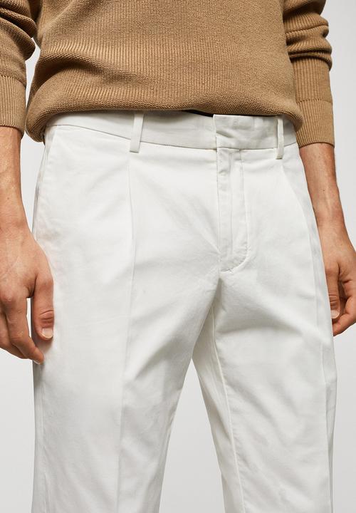 MANGO - Trousers cannu - white 