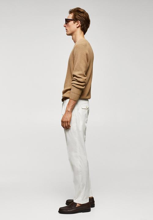 MANGO - Trousers cannu - white 