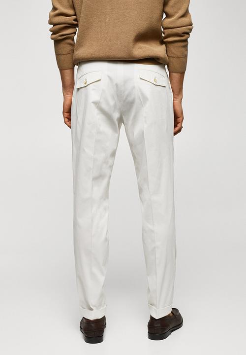MANGO - Trousers cannu - white 