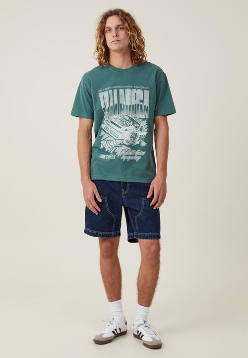 Cotton On - Nascar loose fit T-shirt - lcn ncr evergreen/worlds fastest
