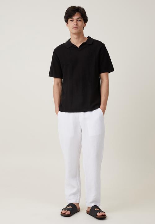 Cotton On - Resort short sleeve polo - black