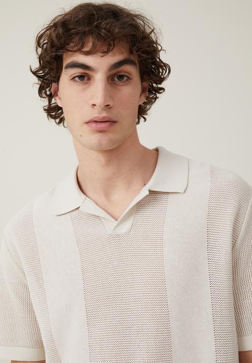 Cotton On - Resort short sleeve polo - neutral