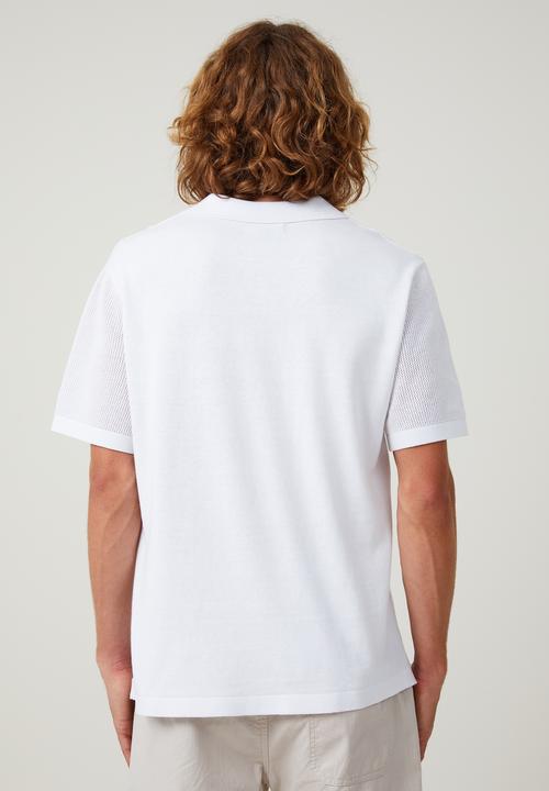 Cotton On - Resort short sleeve polo - white