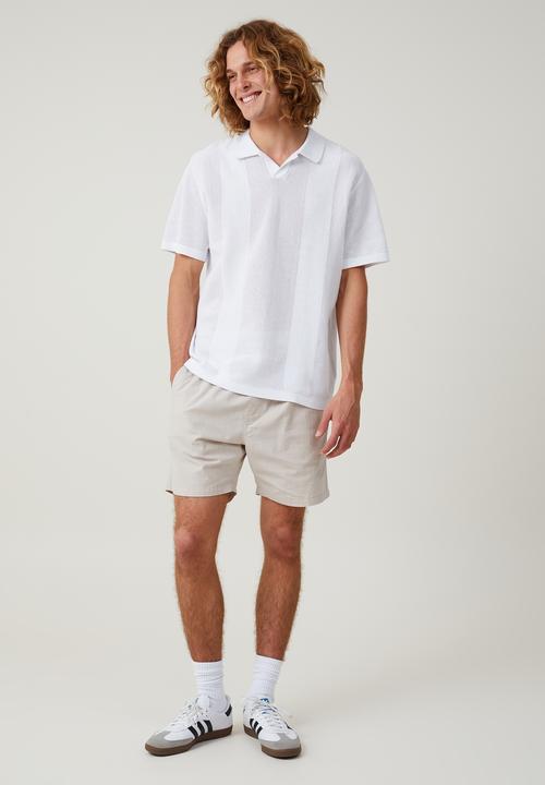 Cotton On - Resort short sleeve polo - white