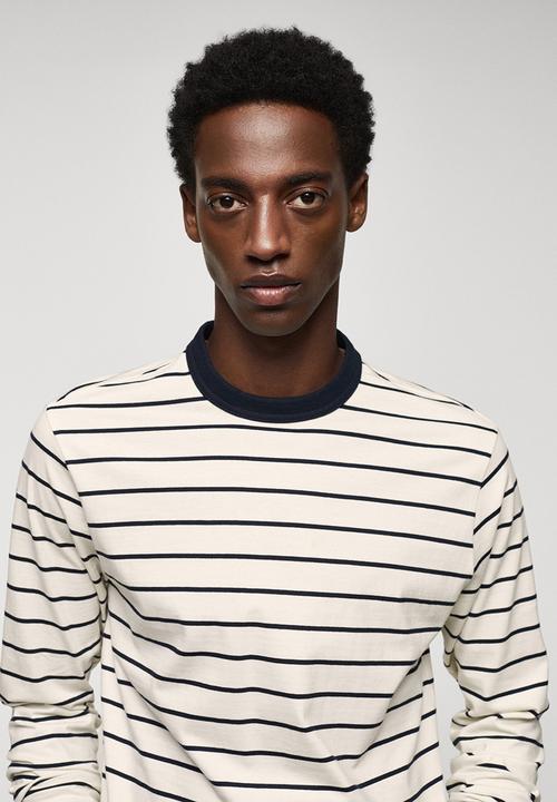 MANGO - T-shirt marinier - off white 
