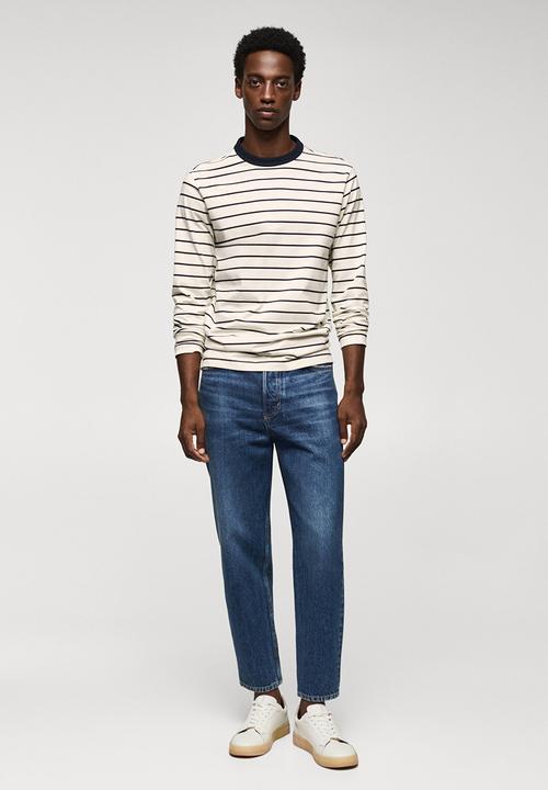 MANGO - T-shirt marinier - off white 