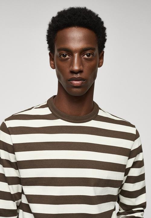 MANGO - T-shirt marinier - khaki 