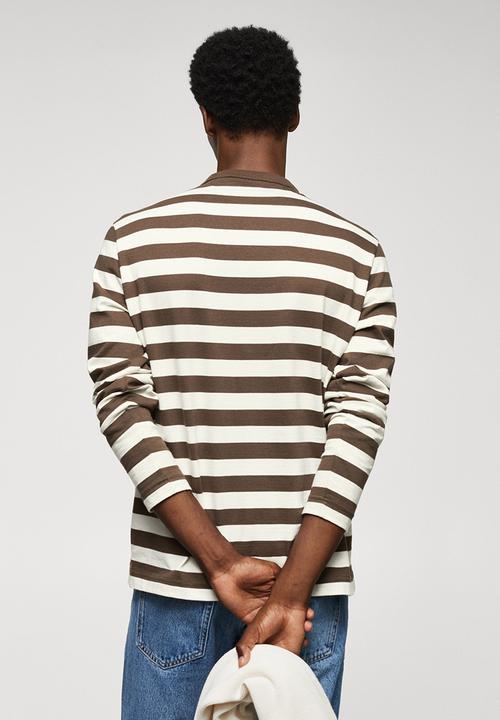 MANGO - T-shirt marinier - khaki 