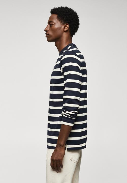 MANGO - T-shirt marinier - navy 