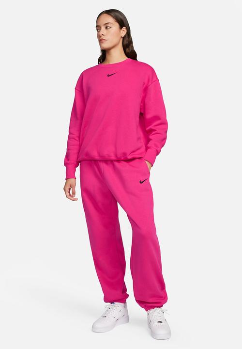 Nike - W Nsw phoenix fleece high-rise os pant - fireby & black