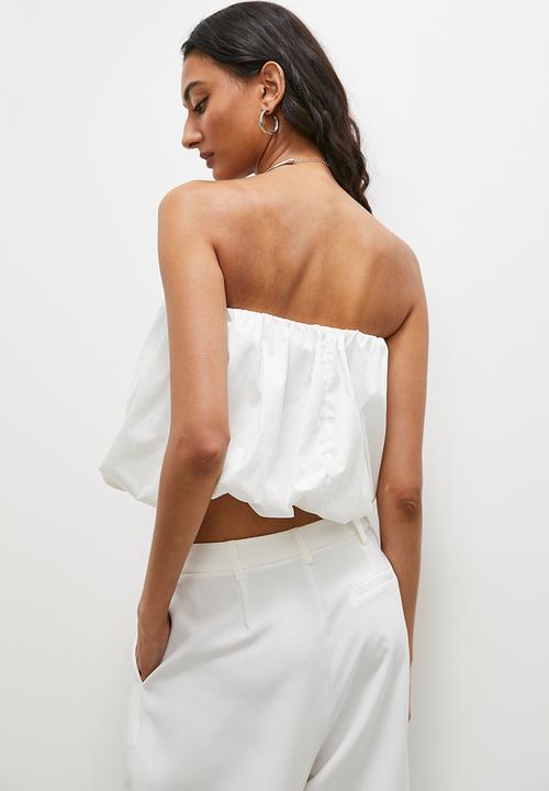Superbalist - Sleeveless bubble shell - ivory
