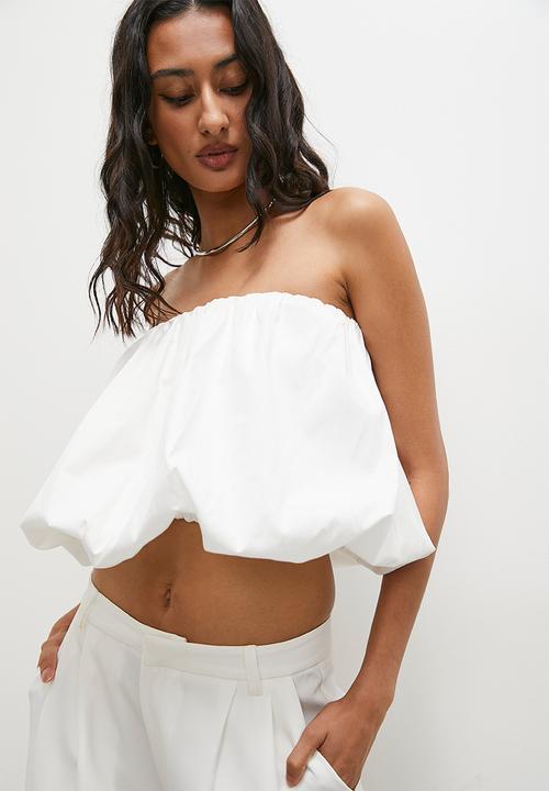 Superbalist - Sleeveless bubble shell - ivory
