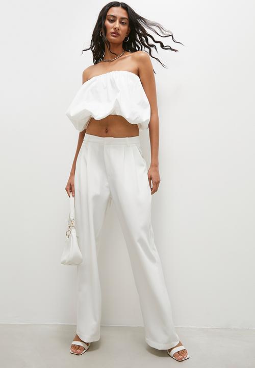 Superbalist - Sleeveless bubble shell - ivory