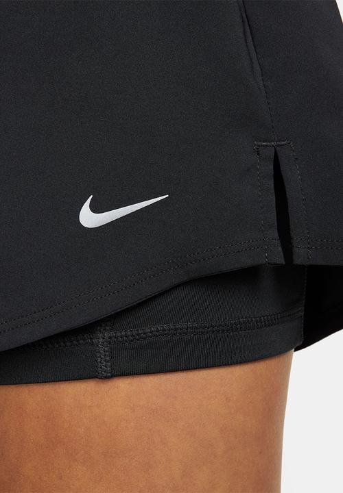 Nike - W Nk one df high-rise 3In 2N1 short - black & refsil