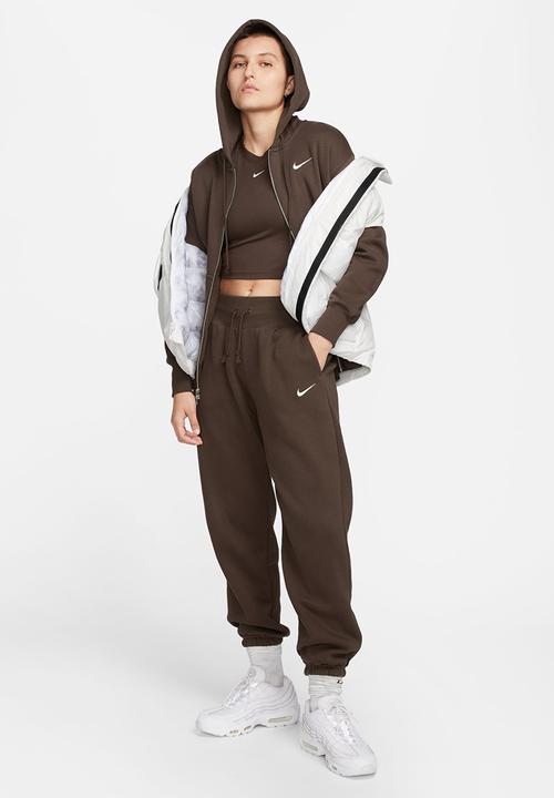 Nike - W Nsw essential slim crop - baroque brown & white