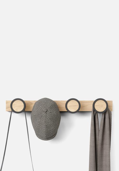 Umbra - Hub rail 4 hook - black & natural